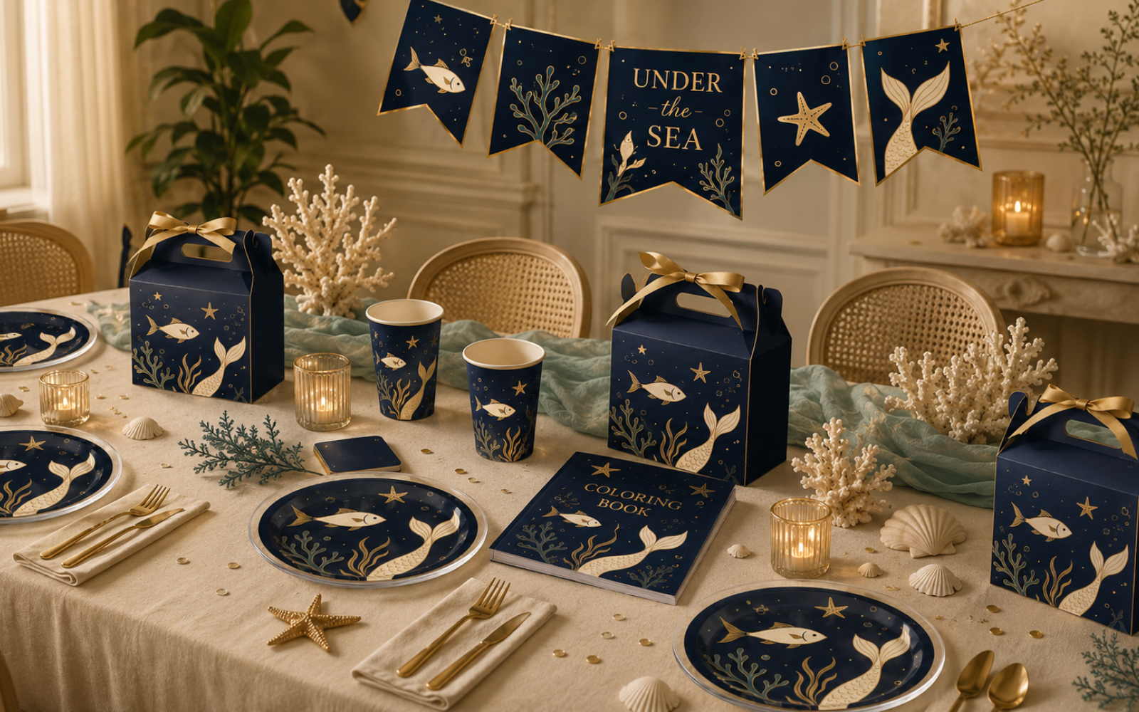 Under the Sea themed party set