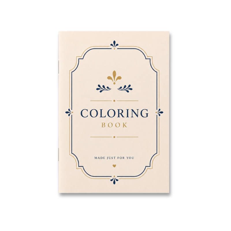 Custom themed coloring book